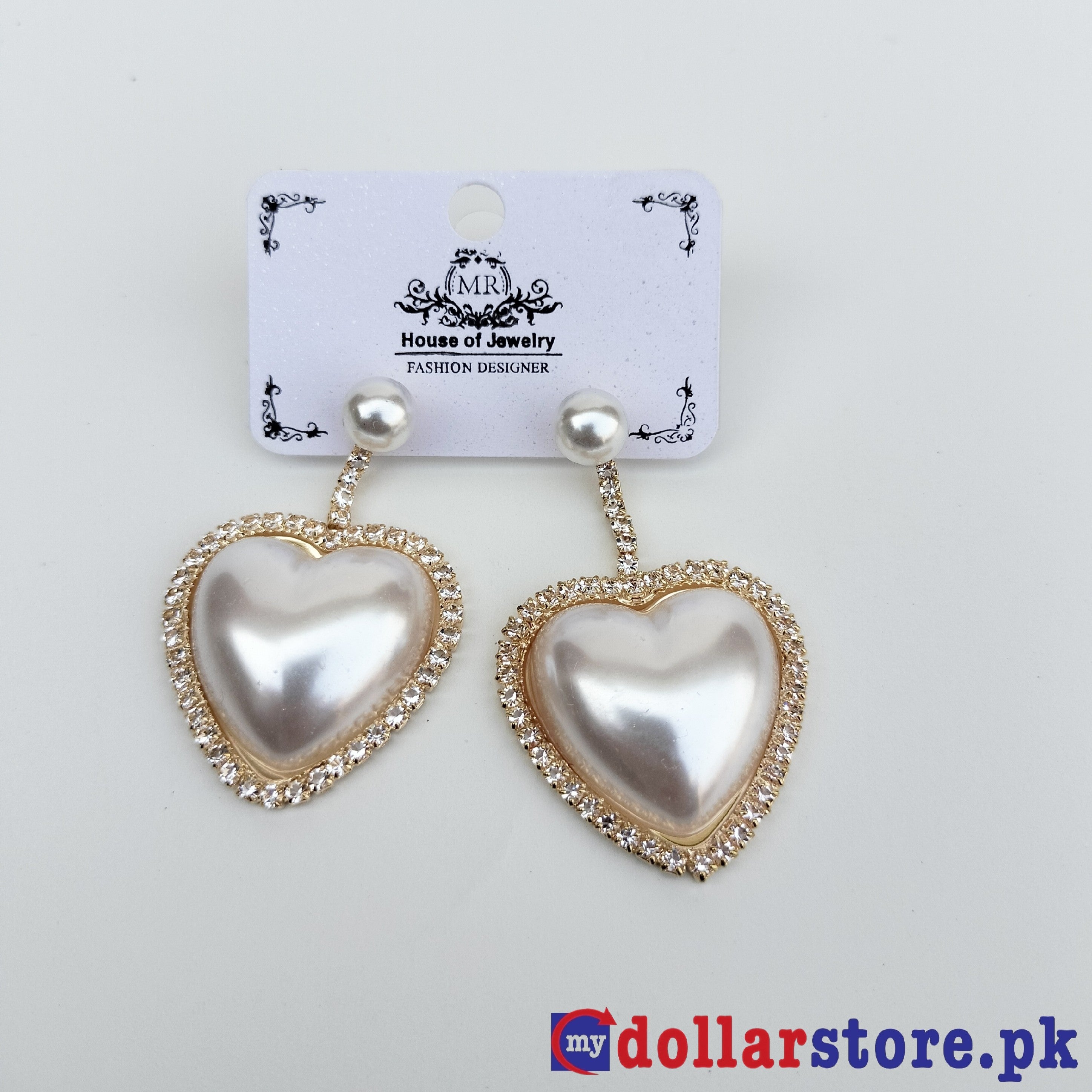 Trendy Heart Shape Crystal Earrings Mydollarstore