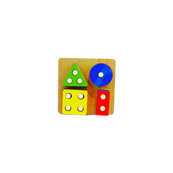 Wooden Blocks on Pegs Educational Intelligence Toy