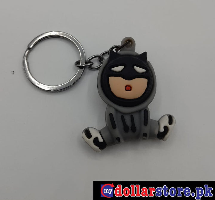 3D Cartoon Keychain Cute Superhero Batman Key Chain Bag Key Ring Kids Key Holder - mydollarstore