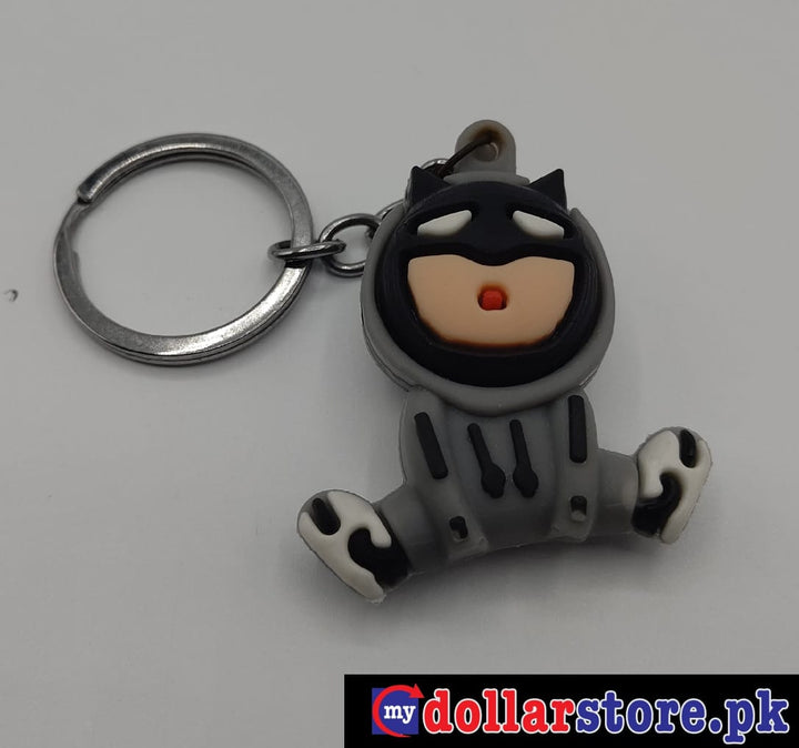 3D Cartoon Keychain Cute Superhero Batman Key Chain Bag Key Ring Kids Key Holder - mydollarstore