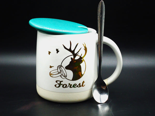 ceramic mug with spoon