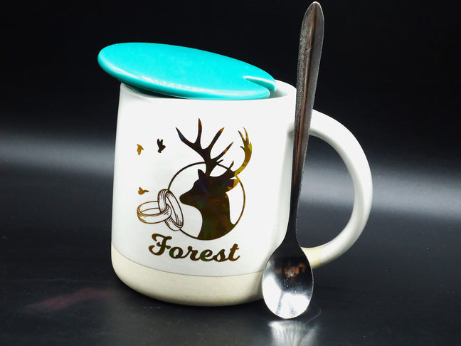 ceramic mug with spoon