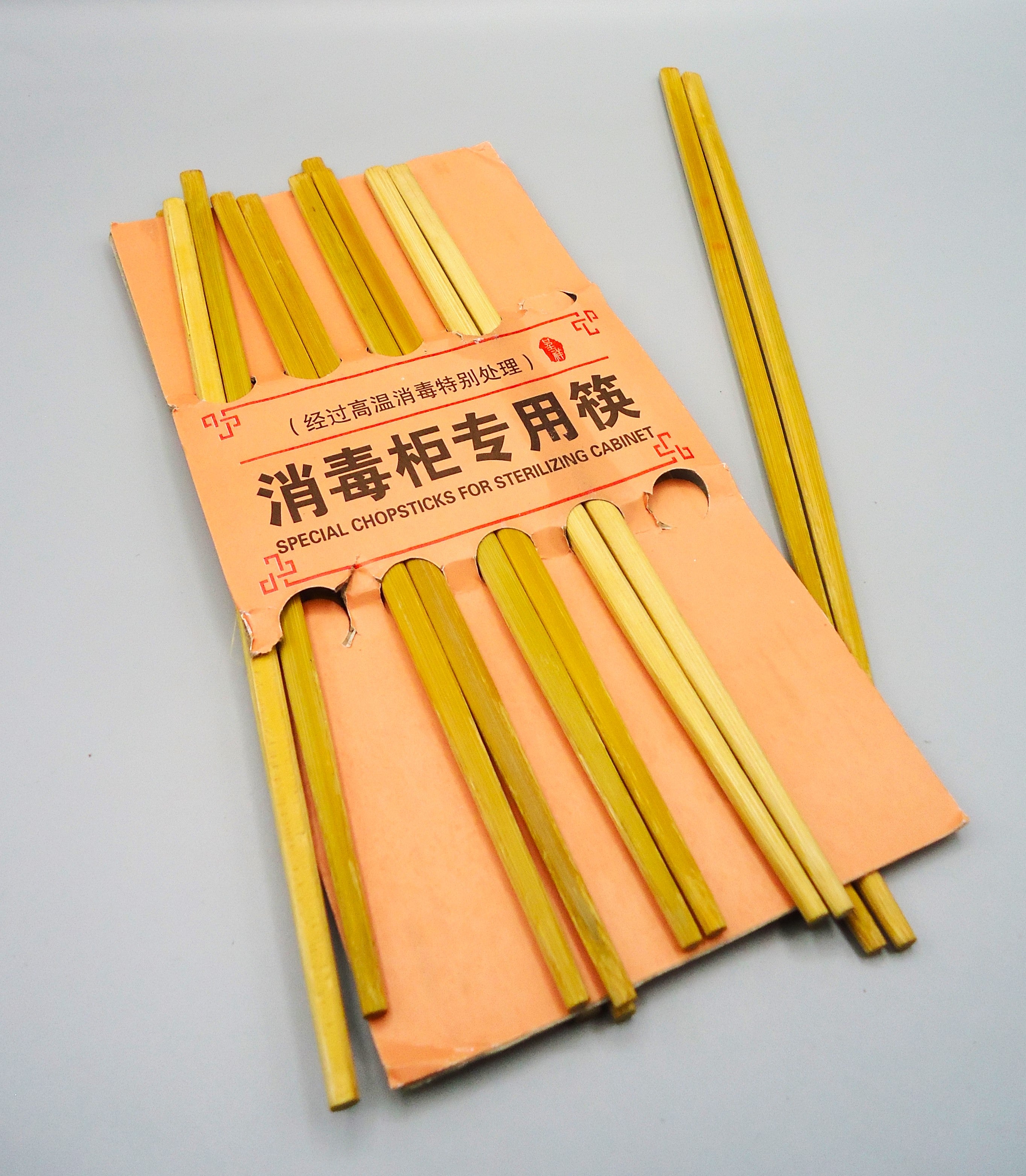 Pack of 10 Pairs Reusable Chinese Bamboo Chopsticks