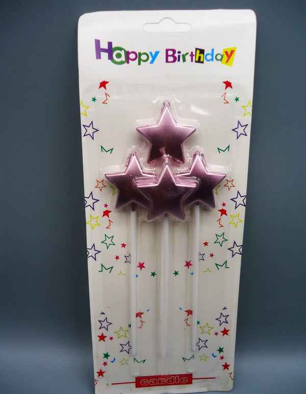 Star Candle Party Cake Decoration Pencil Candle