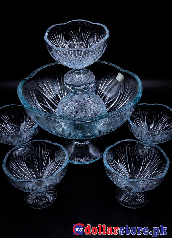 glass bowl set 1 large bowl 6 small bowl