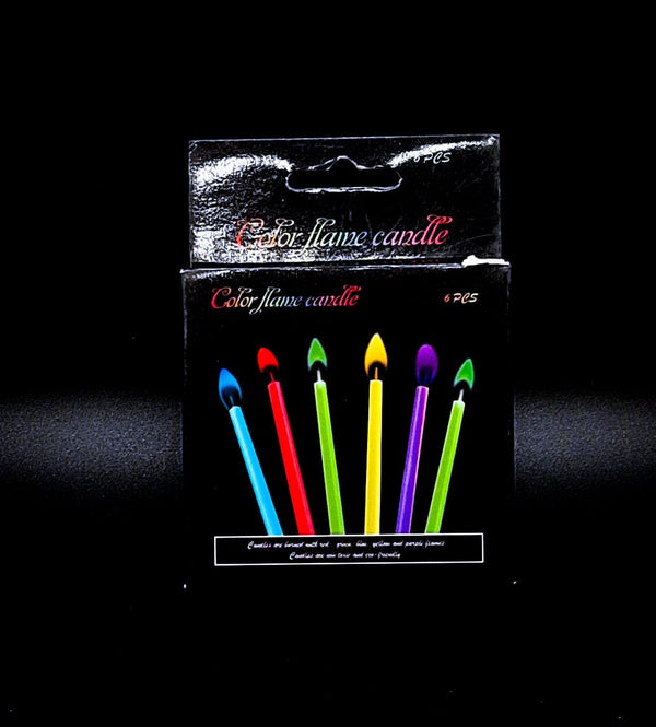 6Pcs Colored Birthday Candles For Cake Safe Flames Party Festivals Home Decorations Color Random