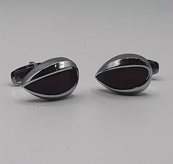 Maroon Pearl Cuff-Links