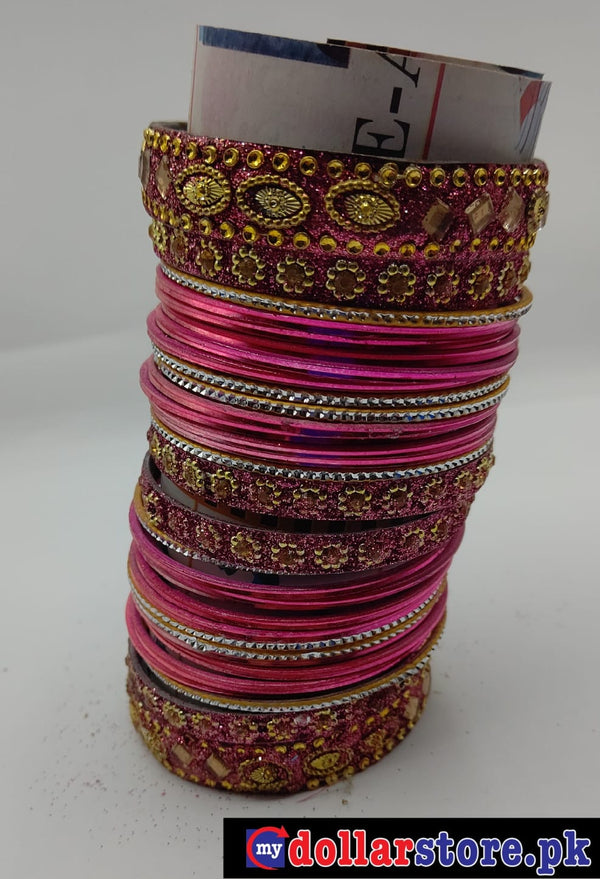 Beautiful Indian Bollywood Glossy Bangles Bracelets Wedding Pair Set for Women