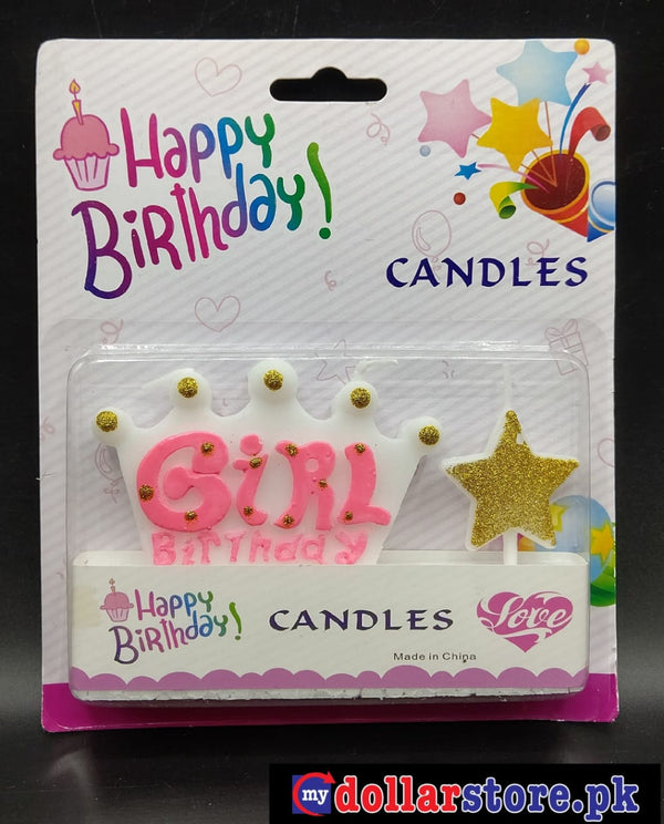 Girl birthday candles