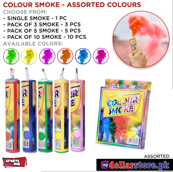 Birthday Party Multi Color smoke crackers - 3 pcs