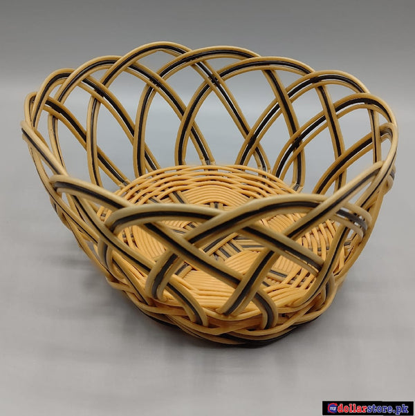 Vintage Wicker Bread Basket Hand Woven Basket