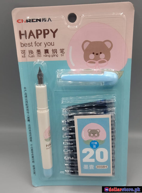 Cute Fancy Kawaii Ink Pen With 20 Refill