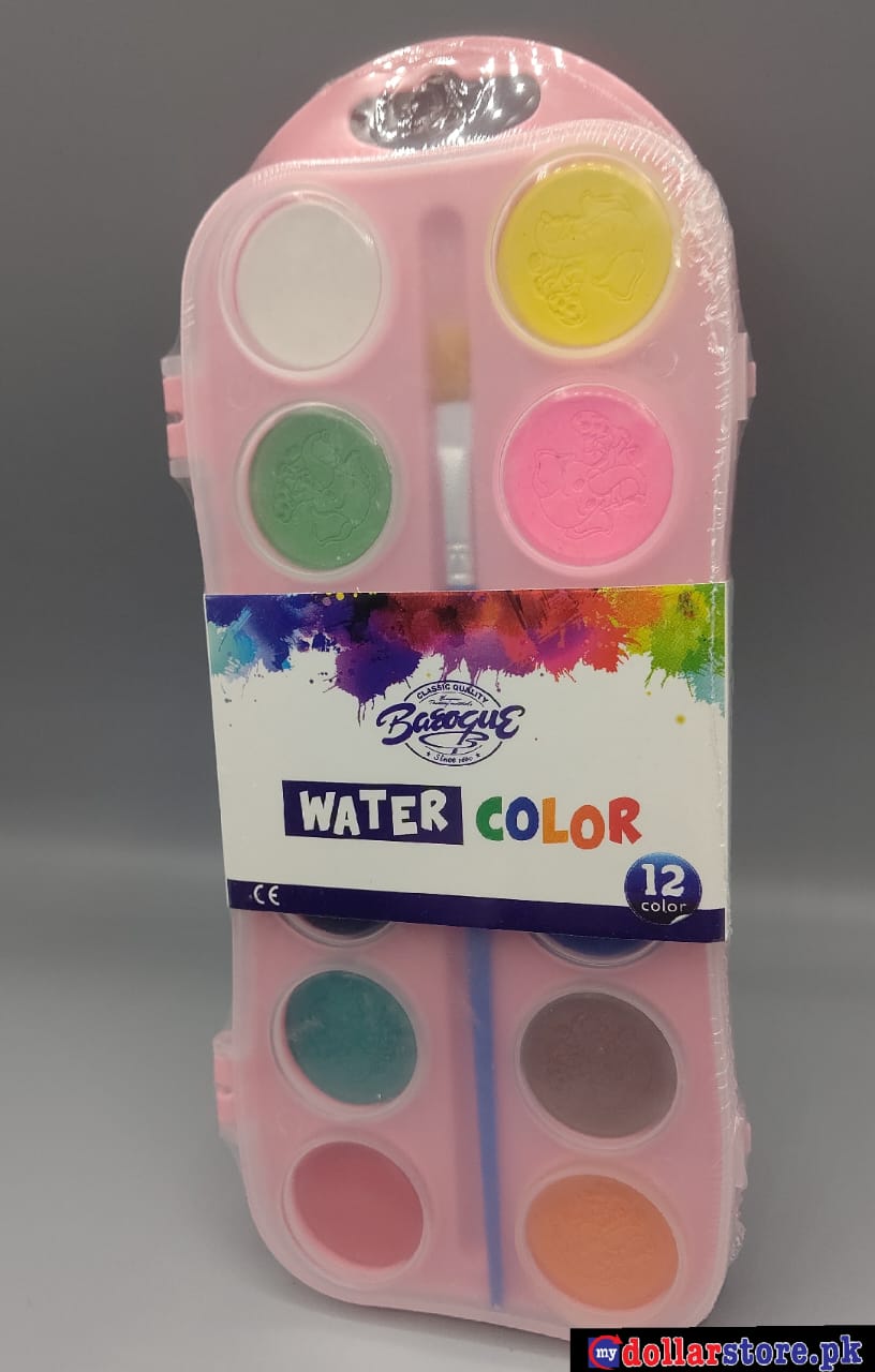 Water Colours Paint Set 12 Colors Water paints With Artist Brush High Quality Watercolor For Kids