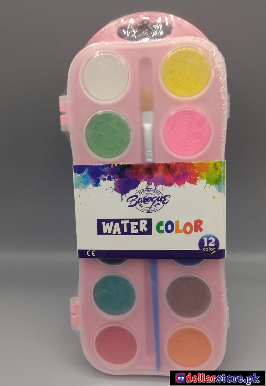 Water Colours Paint Set 12 Colors Water paints With Artist Brush High Quality Watercolor For Kids