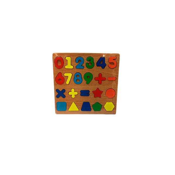 Wooden Building Blocks for Kids: Early Learning Alphabet, Shape & Color Sorting Puzzle Board - Educational Toys for Kindergarten