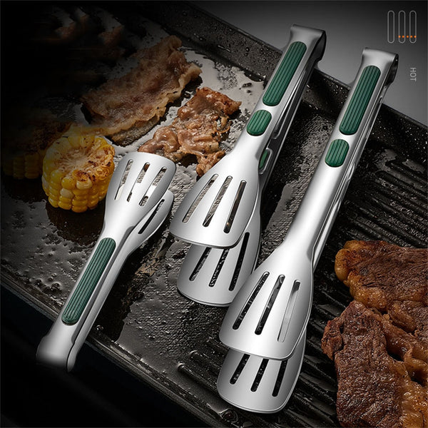 Non-Slip Stainless Steel Food Tongs Meat Salad Bread Serving Clip Barbecue Grill Buffet Clamp Cooking Tools Kitchen Accessories