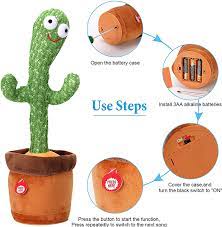 Dancing Cactus Toy with Recording - Rechargeable Funny Electronic Shaking Cactus