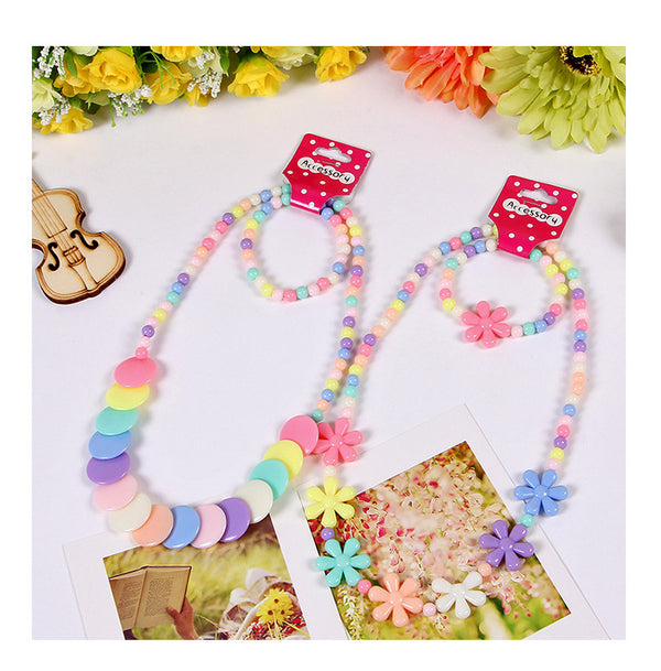 Makersland Kids Necklaces Girls Snowflake Rainbow Pendant Resin Necklace Cute Design Jewelry Presents