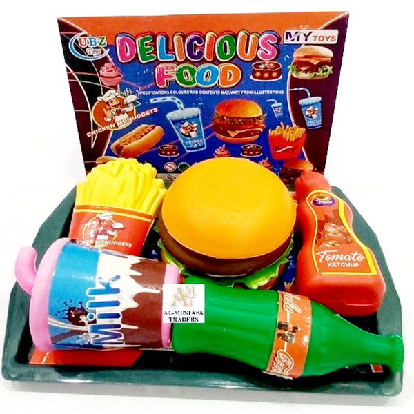 Artificial Food Toy For Kids Pretend Play Plastic toys Mix Bag Full kitchen Toy Playset