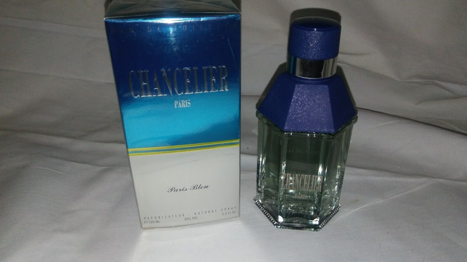 Chancelier Paris Bleu Eau de Toilette Spray For Men 3.3 oz * New Sealed Vintage