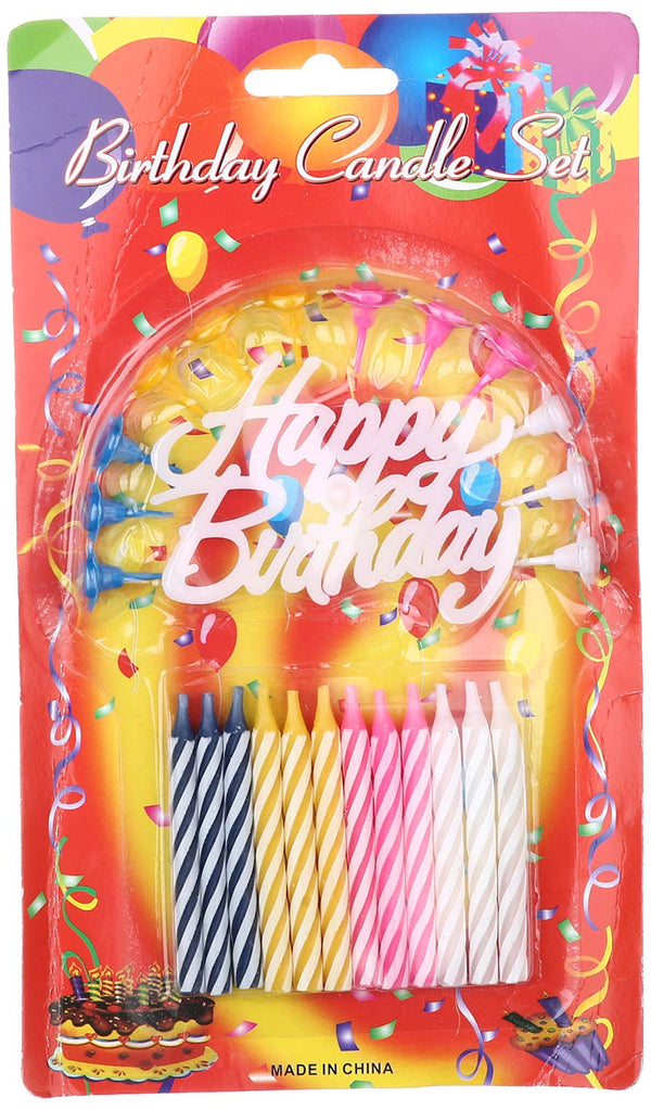 Happy Birthday Candles - F12, Multi Color