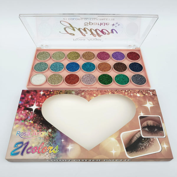 Rose Angel 21 Colors Glitter Platte - Promo