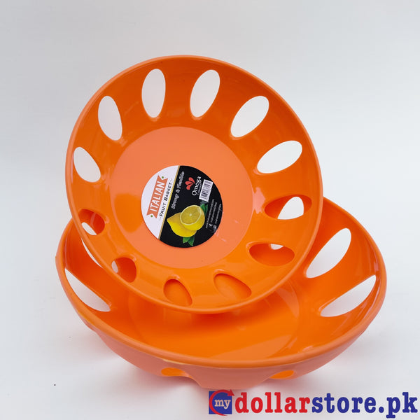 Fine Plastic Fruit Basket- 2 pcs