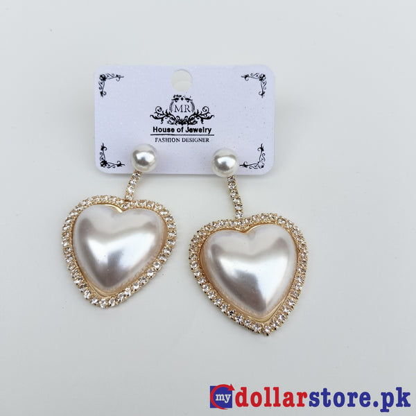 Trendy Heart shape Crystal Earrings