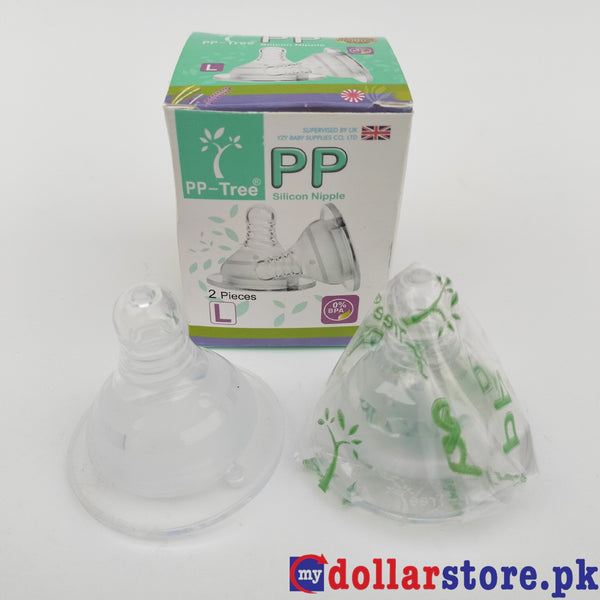 pp Silicone Nipples - 2 Pcs Large For Baby Feader