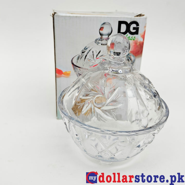 DG Glass Candy bowl with Lid - mydollarstore