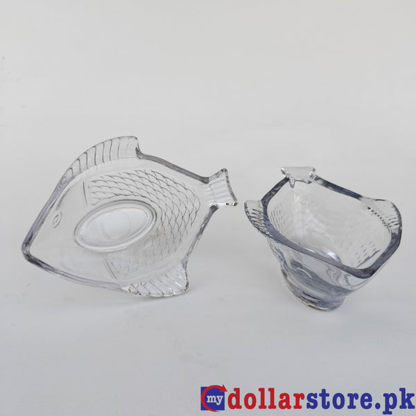 Fish shape glass bowls - 2 pcs