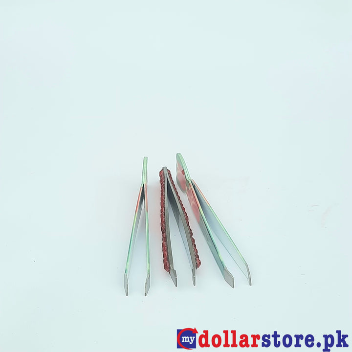 Professional Quality Tweezers - 3 Pcs - mydollarstore