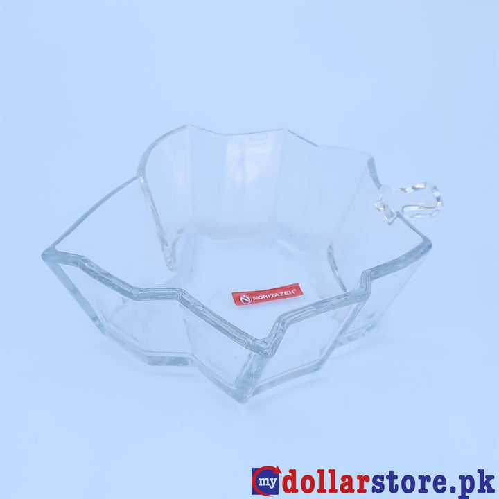 Leaf Shape Salad Bowl Medium size - made of glass - mydollarstore