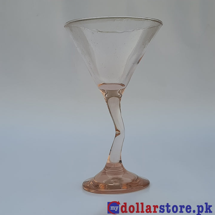 Bended Neck Wine Glass - Light Pink - mydollarstore