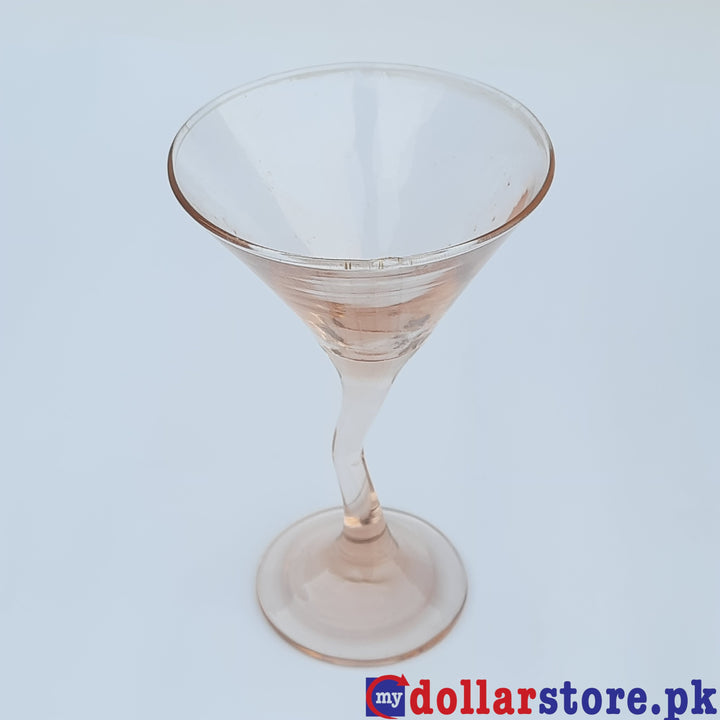 Bended Neck Wine Glass - Light Pink - mydollarstore