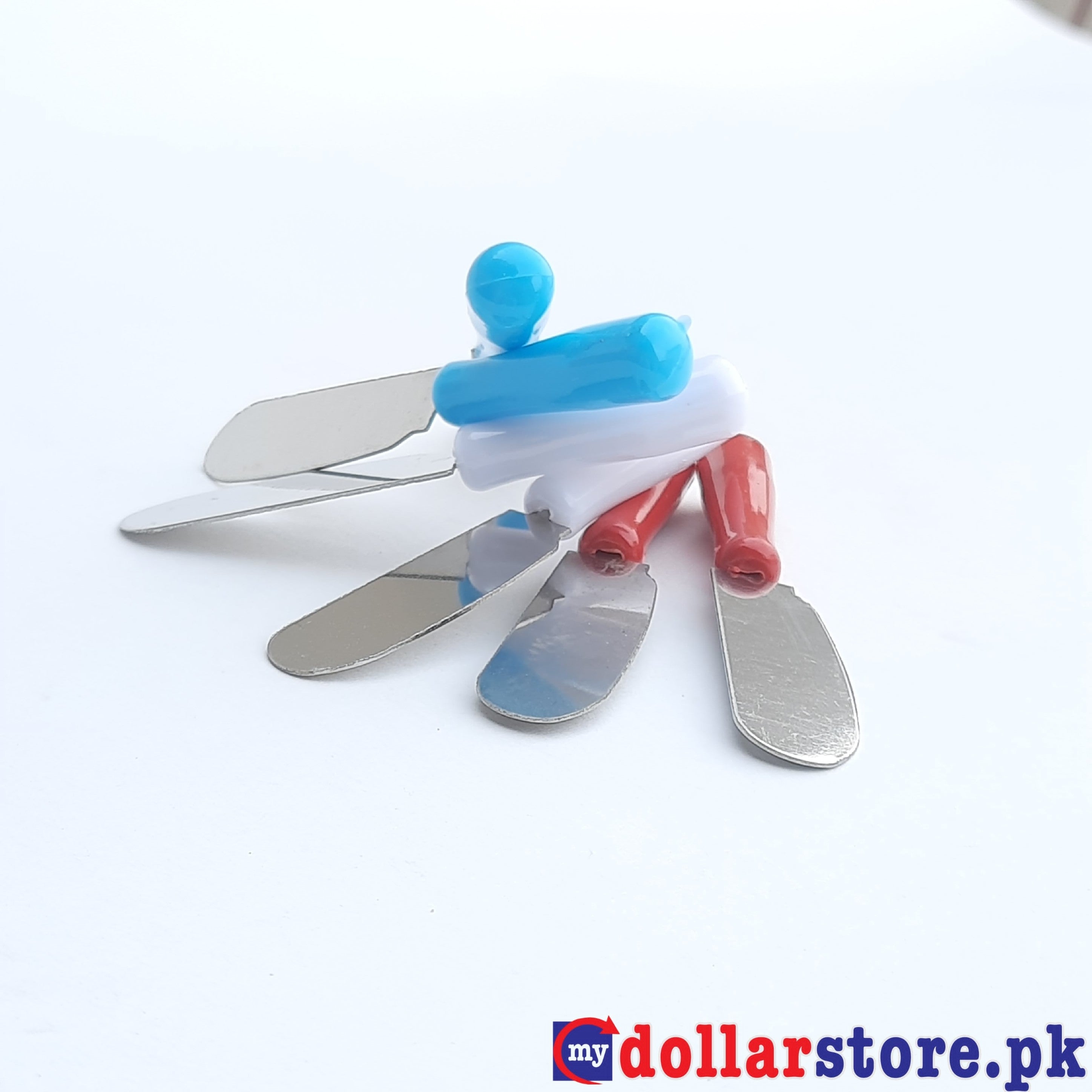 Mini Butter Knife with Plastic Handle 6pcs (Random Color)