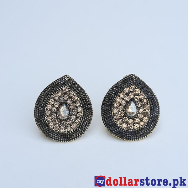 Turkish Handmade jewellery small drop cut black onyx tops