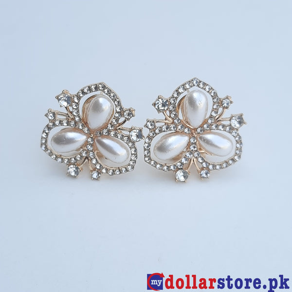 Sweet pearl crystal square, beautiful earrings