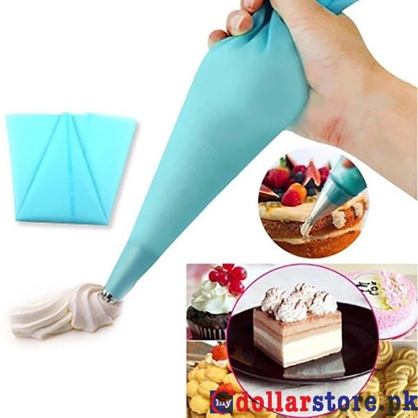 8PCS/set Silicone Icing Piping Cream Pastry Bag + 6 Stainless Steel Cake Nozzle DIY Cake Decorating