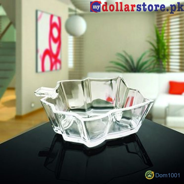 Leaf Shape Salad Bowl Medium size - made of glass - mydollarstore