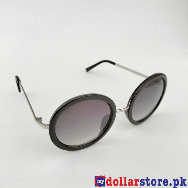Unisex Black Round Shape Sunglasses.