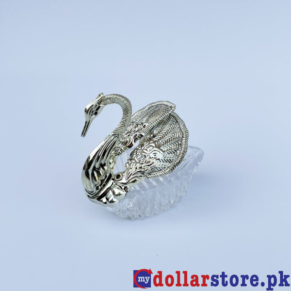 Silver And Crystal Swan Decoration Used For multi Functions